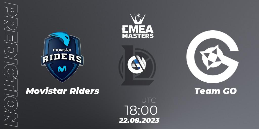Movistar Riders vs Team GO: Betting TIp, Match Prediction. 22.08.2023 at 18:00. LoL, EMEA Masters Summer 2023