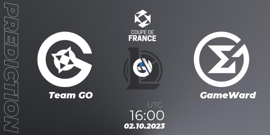 Team GO vs GameWard: Betting TIp, Match Prediction. 02.10.2023 at 16:00. LoL, Coupe de France 2023