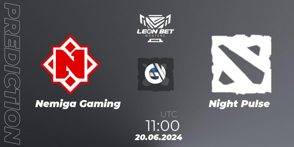Nemiga Gaming vs Night Pulse: Betting TIp, Match Prediction. 20.06.2024 at 11:00. Dota 2, Leon Masters #1