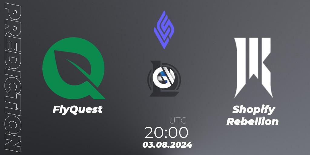 FlyQuest vs Shopify Rebellion: Betting TIp, Match Prediction. 03.08.2024 at 20:00. LoL, LCS Summer 2024 - Group Stage