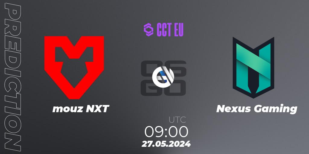 mouz NXT vs Nexus Gaming: Betting TIp, Match Prediction. 27.05.2024 at 09:00. Counter-Strike (CS2), CCT Season 2 Europe Series 4