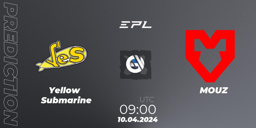 Yellow Submarine vs MOUZ: Betting TIp, Match Prediction. 10.04.2024 at 09:00. Dota 2, European Pro League Season 17