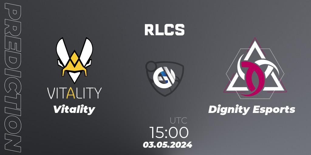 Vitality vs Dignity Esports: Betting TIp, Match Prediction. 03.05.2024 at 15:00. Rocket League, RLCS 2024 - Major 2: EU Open Qualifier 4