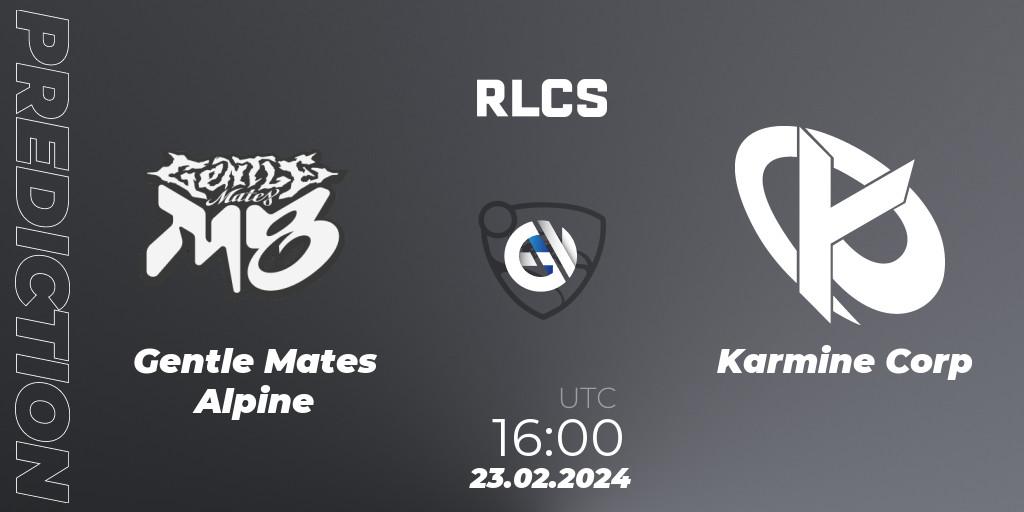 Gentle Mates Alpine vs Karmine Corp: Betting TIp, Match Prediction. 23.02.24. Rocket League, RLCS 2024 - Major 1: Europe Open Qualifier 2