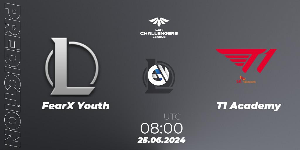 FearX Youth vs T1 Academy: Betting TIp, Match Prediction. 25.06.2024 at 08:00. LoL, LCK Challengers League 2024 Summer - Group Stage