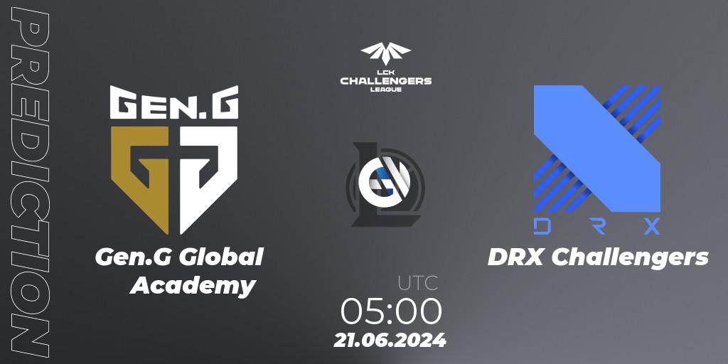 Gen.G Global Academy vs DRX Challengers: Betting TIp, Match Prediction. 21.06.2024 at 05:00. LoL, LCK Challengers League 2024 Summer - Group Stage
