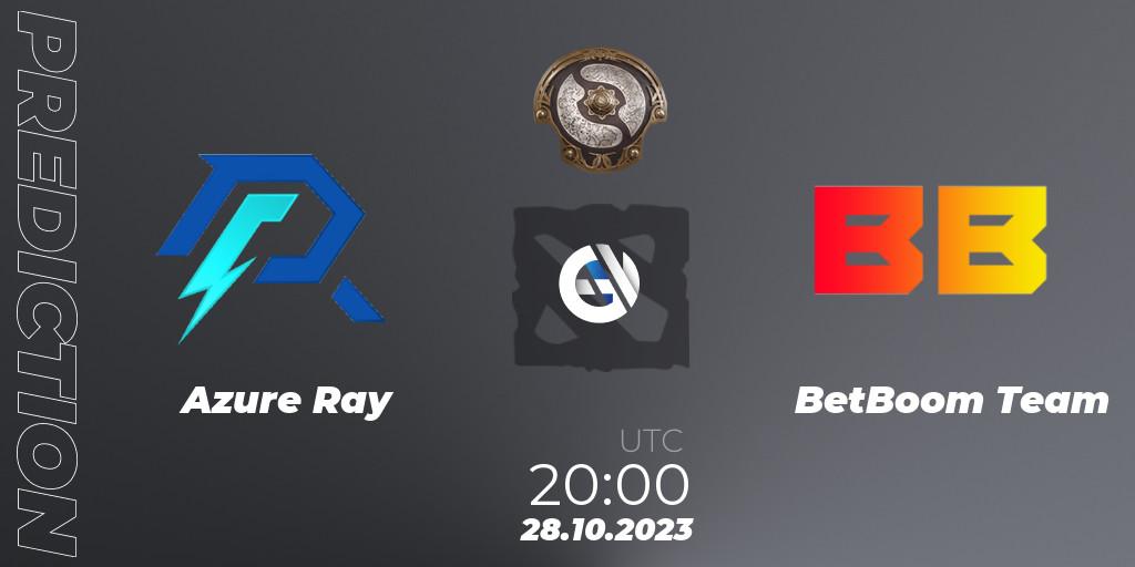 Azure Ray vs BetBoom Team: Betting TIp, Match Prediction. 28.10.2023 at 21:00. Dota 2, The International 2023