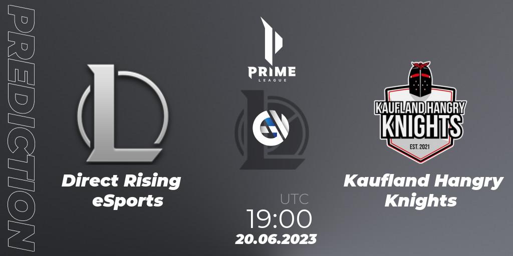 Direct Rising eSports vs Kaufland Hangry Knights: Betting TIp, Match Prediction. 20.06.2023 at 19:00. LoL, Prime League 2nd Division Summer 2023