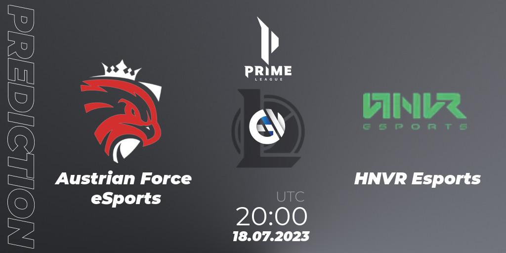 Austrian Force eSports vs HNVR Esports: Betting TIp, Match Prediction. 18.07.2023 at 18:00. LoL, Prime League 2nd Division Summer 2023