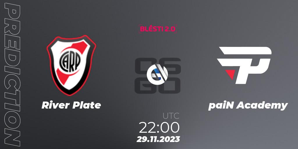 River Plate vs paiN Academy: Betting TIp, Match Prediction. 29.11.23. CS2 (CS:GO), BLÉSTI 2.0