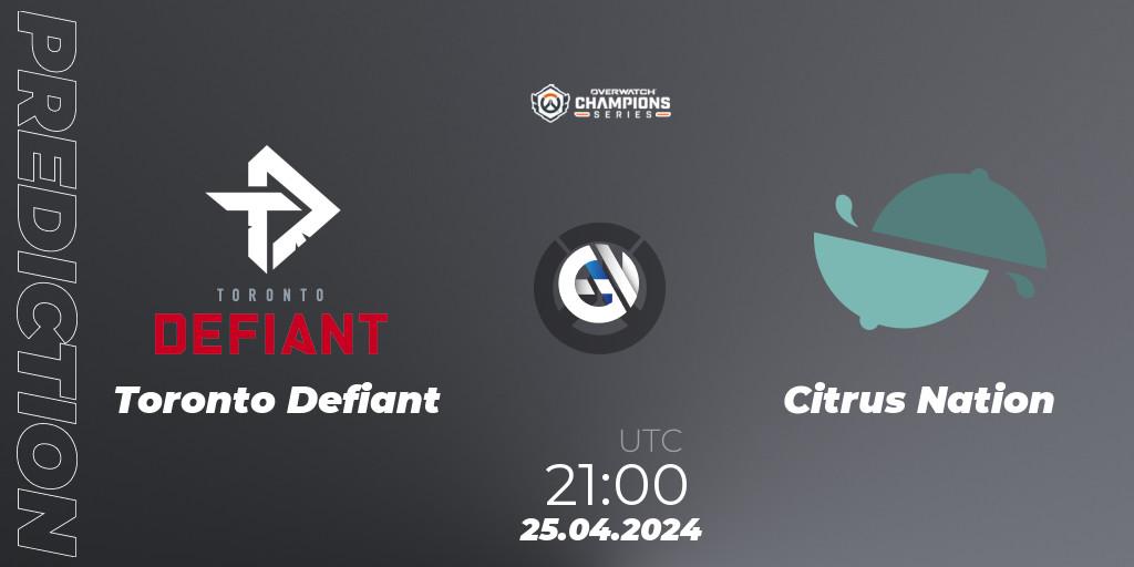 Toronto Defiant vs Citrus Nation: Betting TIp, Match Prediction. 25.04.24. Overwatch, Overwatch Champions Series 2024 - North America Stage 2 Main Event