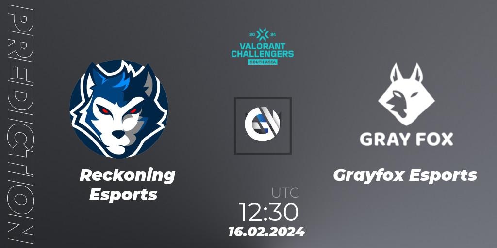 Reckoning Esports vs Grayfox Esports: Betting TIp, Match Prediction. 16.02.24. VALORANT, VALORANT Challengers 2024: South Asia Split 1 - Cup 1