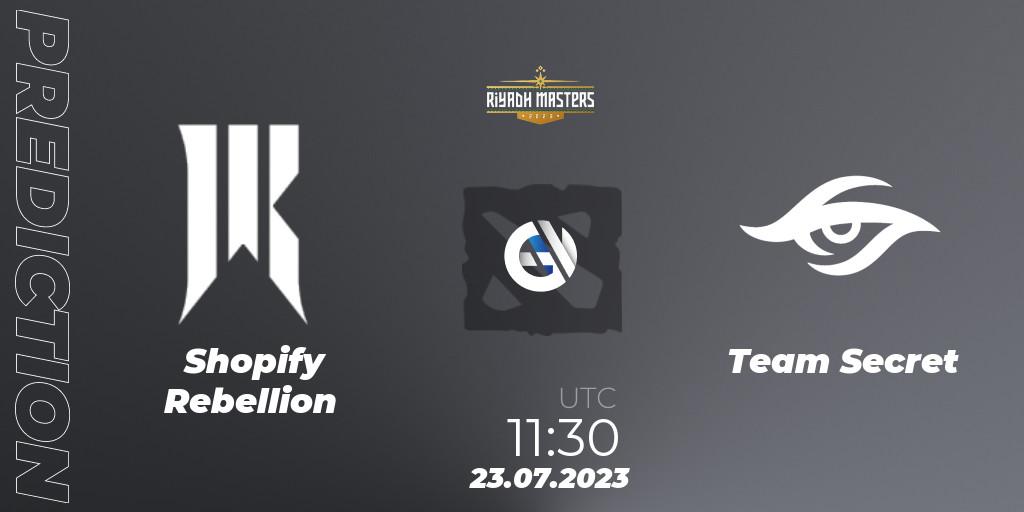 Shopify Rebellion vs Team Secret: Betting TIp, Match Prediction. 23.07.23. Dota 2, Riyadh Masters 2023 - Group Stage