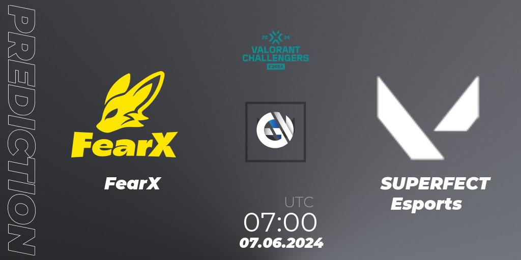 FearX vs SUPERFECT Esports: Betting TIp, Match Prediction. 07.06.2024 at 07:00. VALORANT, VALORANT Challengers 2024 Korea: Split 2