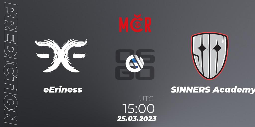 eEriness vs SINNERS Academy: Betting TIp, Match Prediction. 25.03.23. CS2 (CS:GO), Tipsport Cup Prague Spring 2023: Online Stage