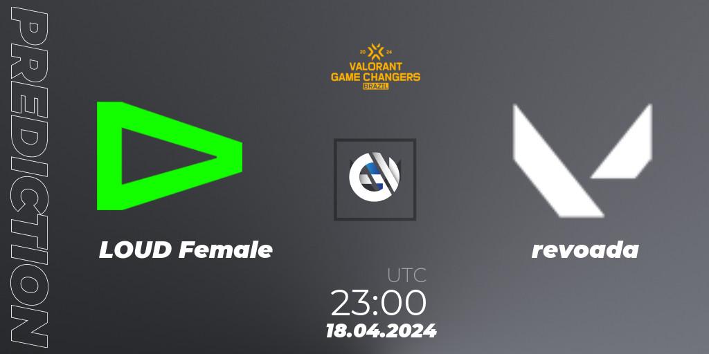 LOUD Female vs revoada: Betting TIp, Match Prediction. 18.04.24. VALORANT, VCT 2024: Game Changers Brazil Series 1