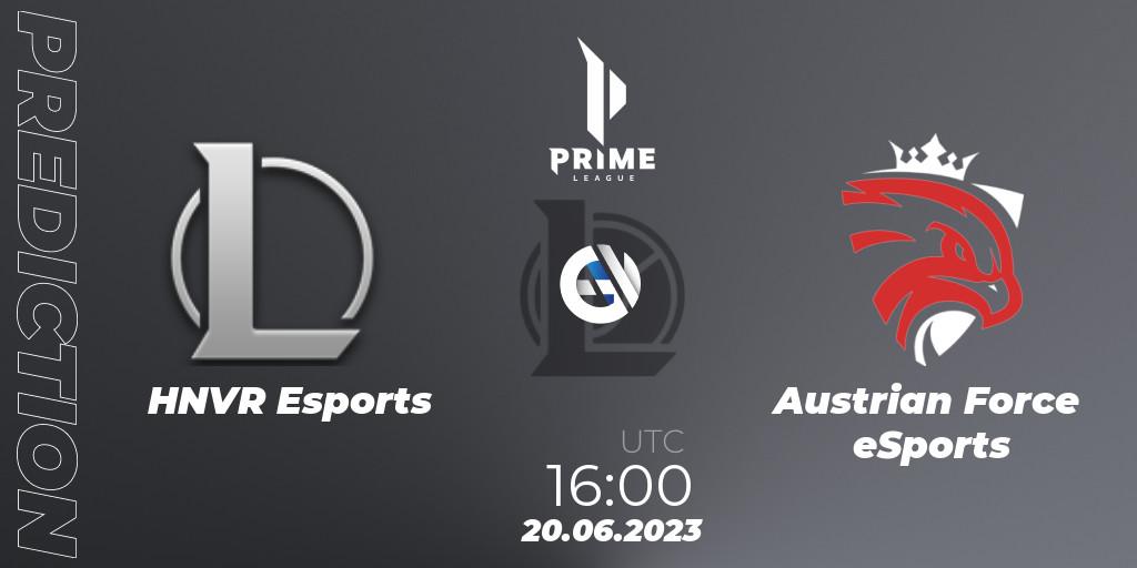 HNVR Esports vs Austrian Force eSports: Betting TIp, Match Prediction. 20.06.2023 at 16:00. LoL, Prime League 2nd Division Summer 2023