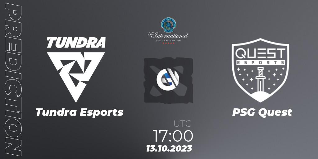 Tundra Esports vs PSG Quest: Betting TIp, Match Prediction. 13.10.23. Dota 2, The International 2023 - Group Stage