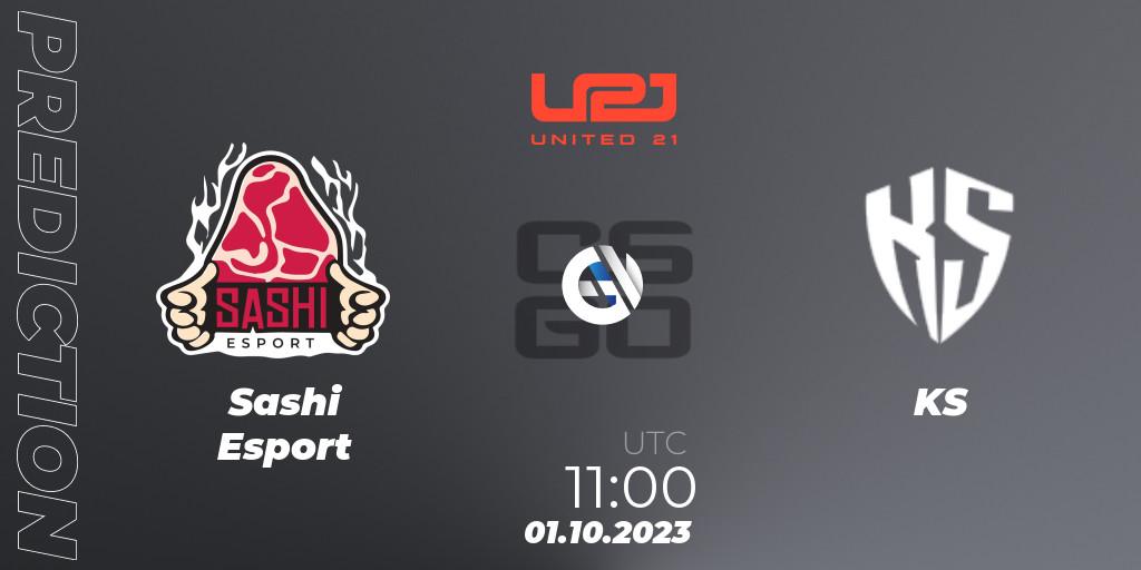  Sashi Esport vs KS: Betting TIp, Match Prediction. 01.10.2023 at 11:00. Counter-Strike (CS2), United21 Season 6