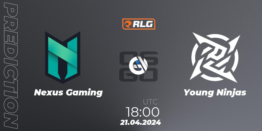 Nexus Gaming vs Young Ninjas: Betting TIp, Match Prediction. 21.04.24. CS2 (CS:GO), RES European Series #2