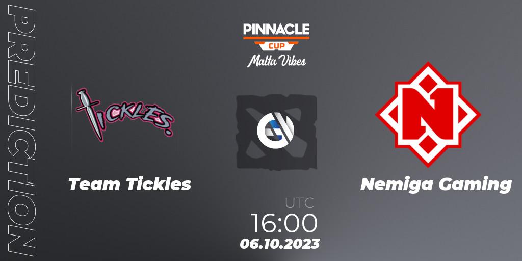 Team Tickles vs Nemiga Gaming: Betting TIp, Match Prediction. 06.10.23. Dota 2, Pinnacle Cup: Malta Vibes #4