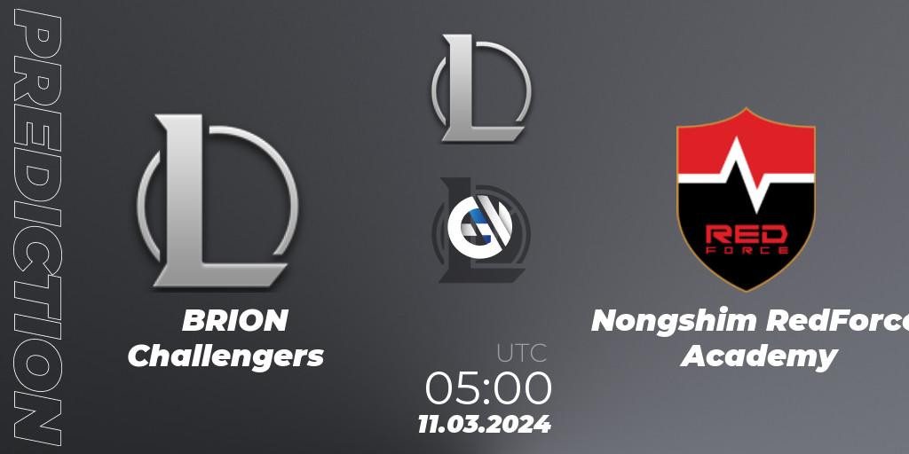 BRION Challengers vs Nongshim RedForce Academy: Betting TIp, Match Prediction. 11.03.24. LoL, LCK Challengers League 2024 Spring - Group Stage