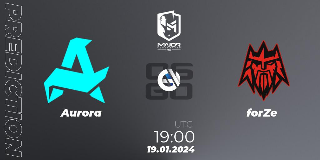 Aurora vs forZe: Betting TIp, Match Prediction. 19.01.24. CS2 (CS:GO), PGL CS2 Major Copenhagen 2024: European Qualifier B