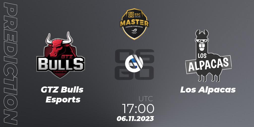 GTZ Bulls Esports vs Los Alpacas: Betting TIp, Match Prediction. 06.11.23. CS2 (CS:GO), Master League Portugal Season 12: Online Stage