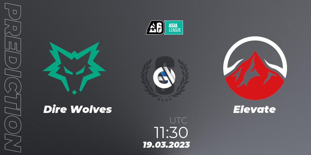 Dire Wolves vs Elevate: Betting TIp, Match Prediction. 19.03.23. Rainbow Six, SEA League 2023 - Stage 1
