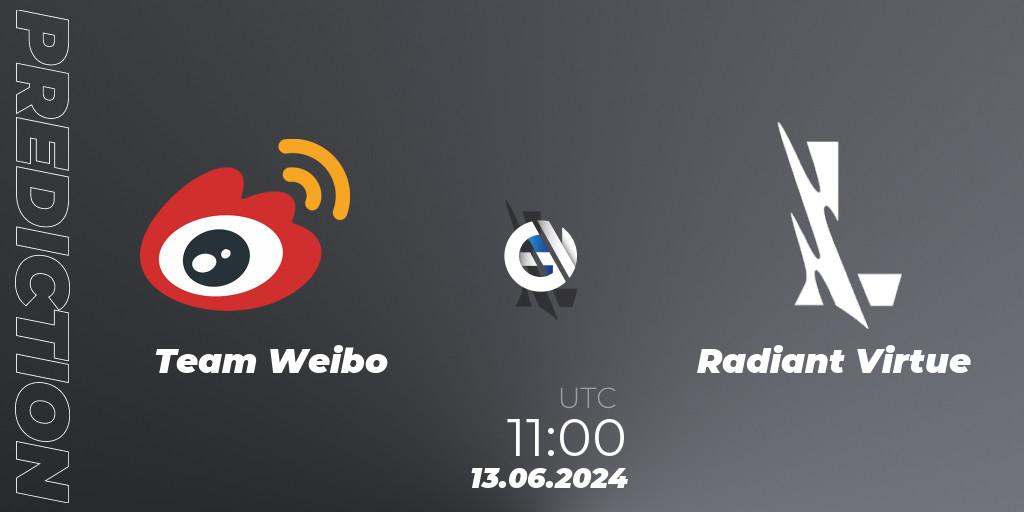 Team Weibo vs Radiant Virtue: Betting TIp, Match Prediction. 13.06.2024 at 11:00. Wild Rift, Wild Rift Super League Summer 2024 - 5v5 Tournament Group Stage