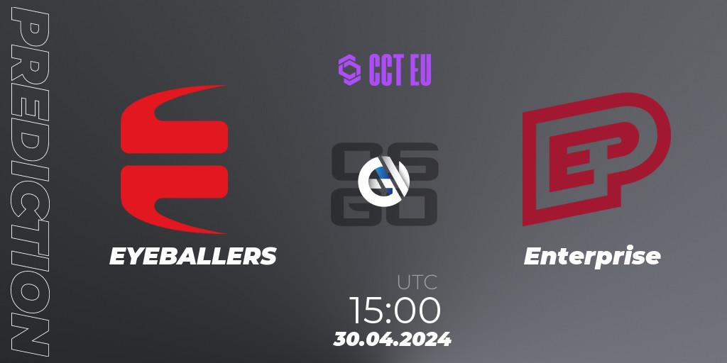 EYEBALLERS vs Enterprise: Betting TIp, Match Prediction. 30.04.2024 at 15:40. Counter-Strike (CS2), CCT Season 2 Europe Series 2 