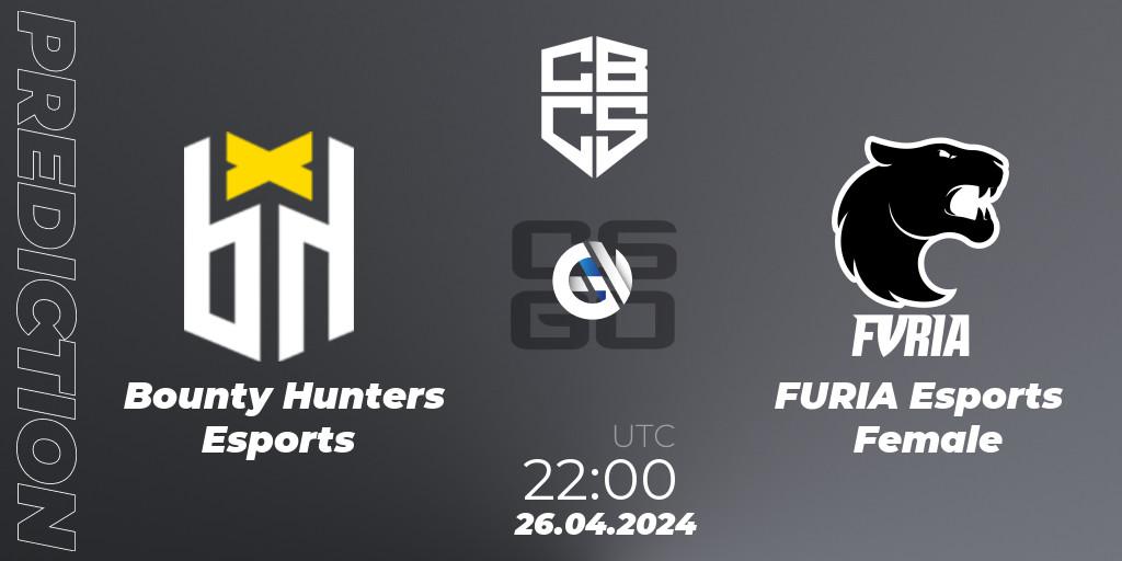 Bounty Hunters Esports vs FURIA Esports Female: Betting TIp, Match Prediction. 26.04.24. CS2 (CS:GO), CBCS Season 4: Open Qualifier #2