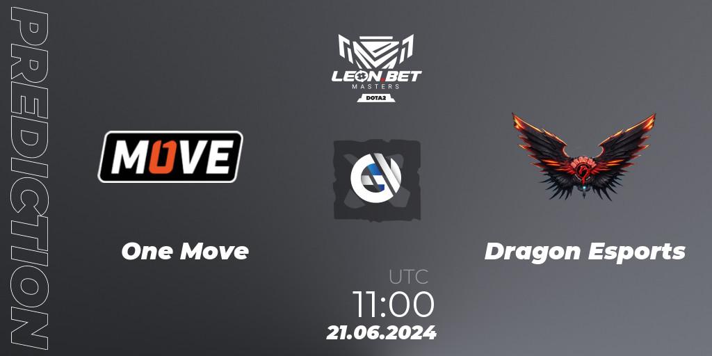 One Move vs Dragon Esports: Betting TIp, Match Prediction. 21.06.2024 at 11:00. Dota 2, Leon Masters #1