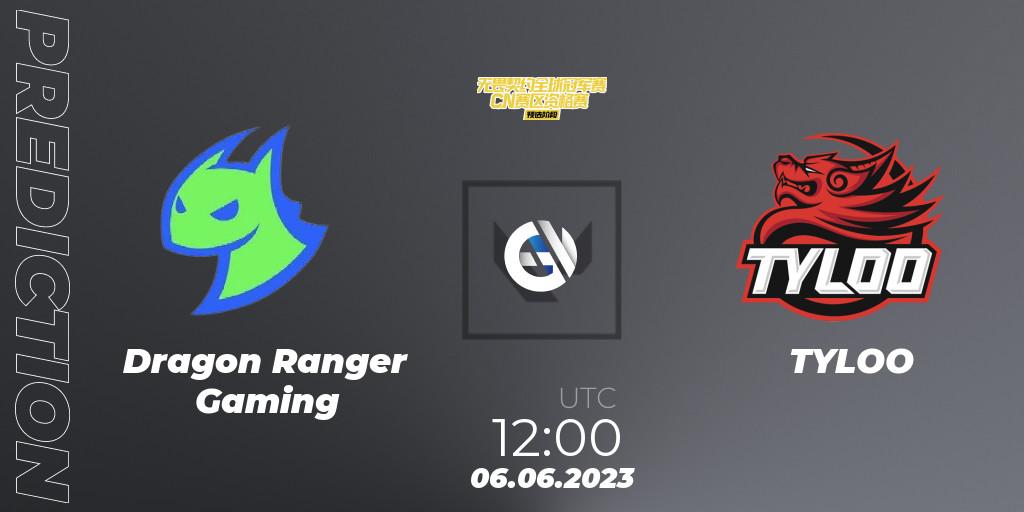 Dragon Ranger Gaming vs TYLOO: Betting TIp, Match Prediction. 06.06.23. VALORANT, VALORANT Champions Tour 2023: China Preliminaries