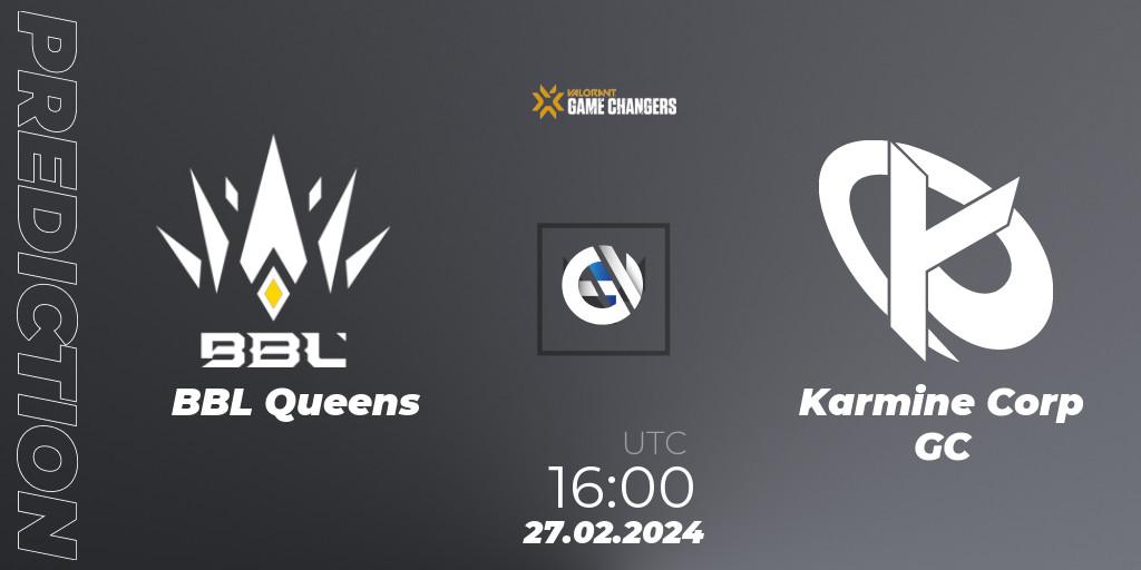 BBL Queens vs Karmine Corp GC: Betting TIp, Match Prediction. 27.02.24. VALORANT, VCT 2024: Game Changers EMEA Stage 1