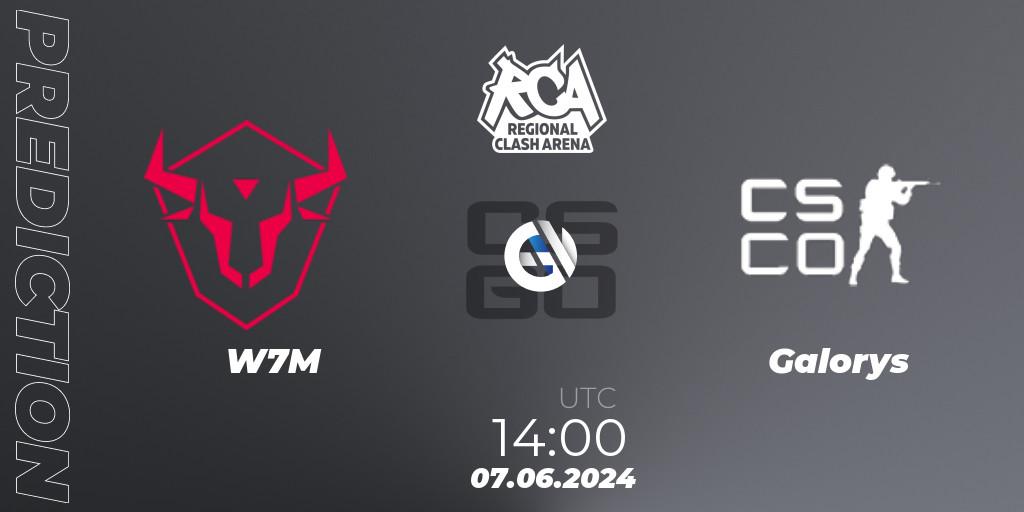W7M vs Galorys: Betting TIp, Match Prediction. 07.06.2024 at 14:00. Counter-Strike (CS2), Regional Clash Arena South America