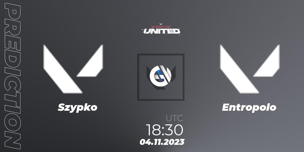 Szypko vs Entropolo: Betting TIp, Match Prediction. 04.11.23. VALORANT, VALORANT East: United: Season 2: Stage 3 - Finals