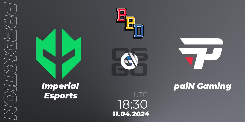 Imperial Esports vs paiN Gaming: Betting TIp, Match Prediction. 11.04.24. CS2 (CS:GO), BetBoom Dacha Belgrade 2024: South American Qualifier
