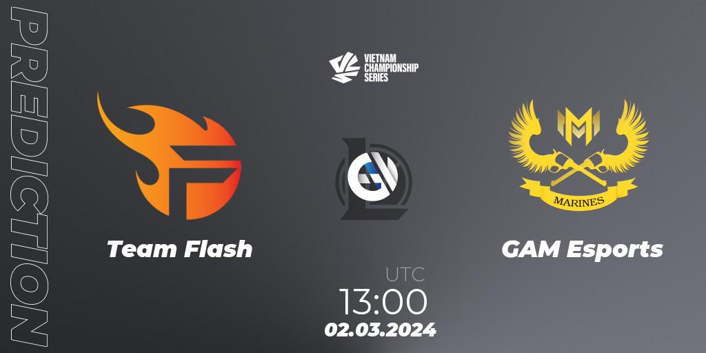 Team Flash vs GAM Esports: Betting TIp, Match Prediction. 02.03.24. LoL, VCS Dawn 2024 - Group Stage