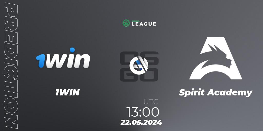 1WIN vs Spirit Academy: Betting TIp, Match Prediction. 22.05.2024 at 13:00. Counter-Strike (CS2), ESEA Season 49: Advanced Division - Europe