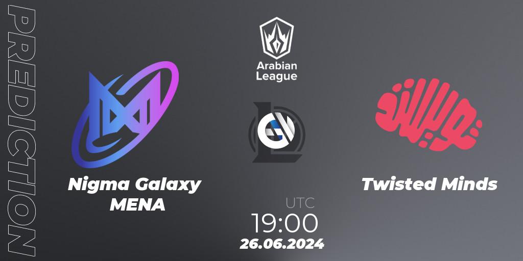 Nigma Galaxy MENA vs Twisted Minds: Betting TIp, Match Prediction. 25.06.2024 at 19:00. LoL, Arabian League Summer 2024