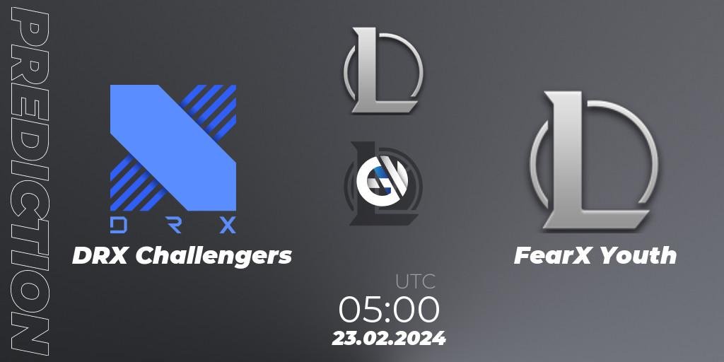 DRX Challengers vs FearX Youth: Betting TIp, Match Prediction. 23.02.24. LoL, LCK Challengers League 2024 Spring - Group Stage