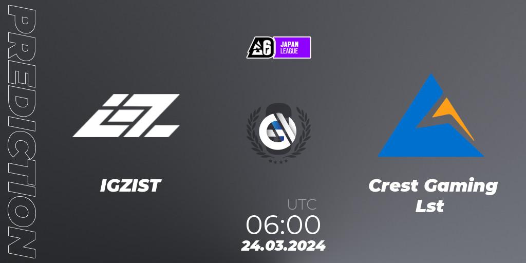 IGZIST vs Crest Gaming Lst: Betting TIp, Match Prediction. 24.03.24. Rainbow Six, Japan League 2024 - Stage 1