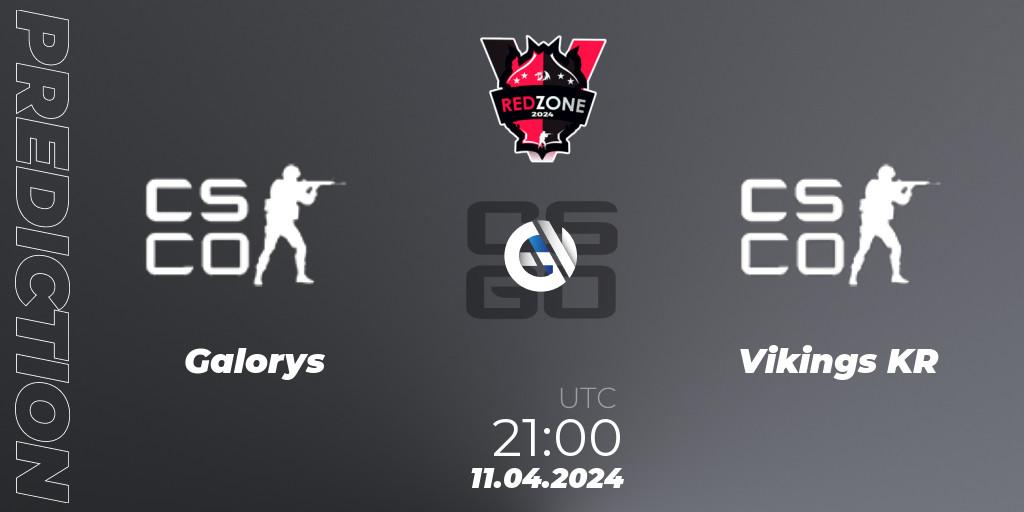 Galorys vs Vikings KR: Betting TIp, Match Prediction. 11.04.2024 at 22:00. Counter-Strike (CS2), RedZone PRO League 2024 Season 2