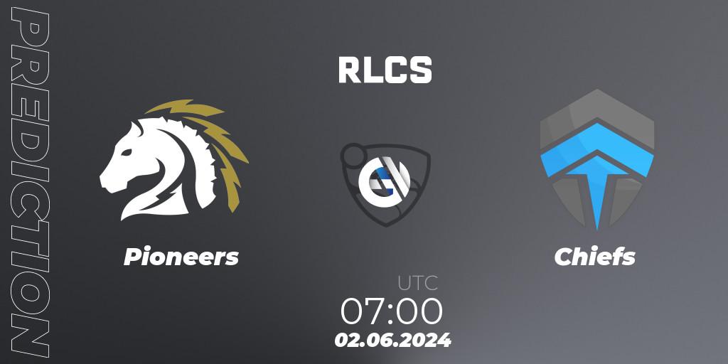 Pioneers vs Chiefs: Betting TIp, Match Prediction. 02.06.2024 at 07:00. Rocket League, RLCS 2024 - Major 2: OCE Open Qualifier 6