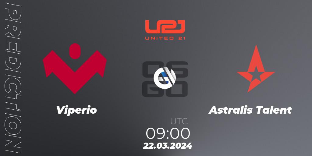 Viperio vs Astralis Talent: Betting TIp, Match Prediction. 22.03.24. CS2 (CS:GO), United21 Season 13