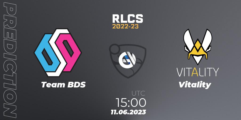 Team BDS vs Vitality: Betting TIp, Match Prediction. 11.06.2023 at 15:00. Rocket League, RLCS 2022-23 - Spring: Europe Regional 3 - Spring Invitational