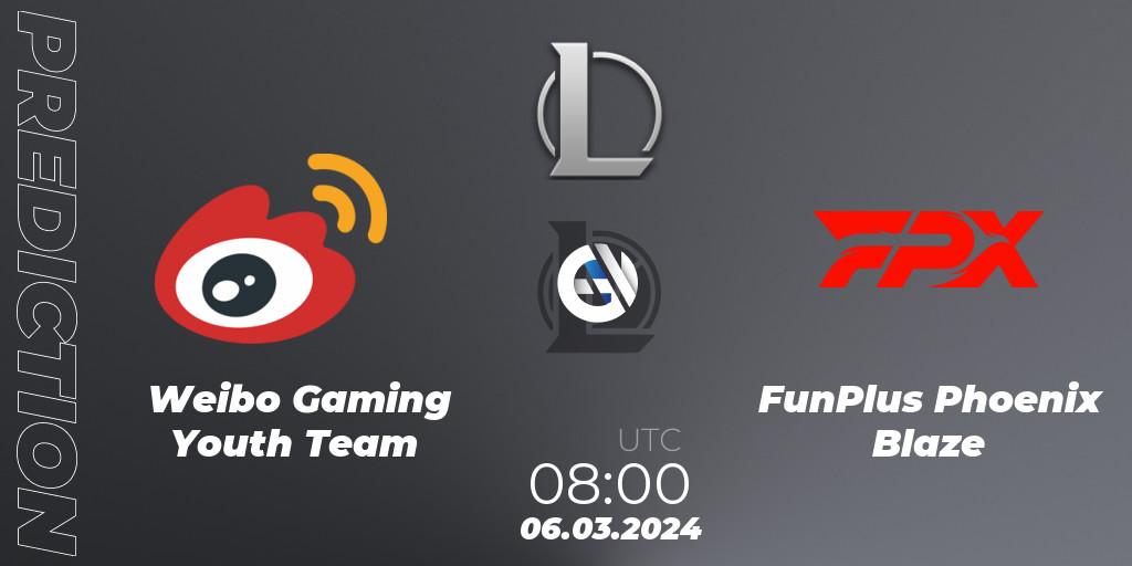 Weibo Gaming Youth Team vs FunPlus Phoenix Blaze: Betting TIp, Match Prediction. 06.03.24. LoL, LDL 2024 - Stage 1