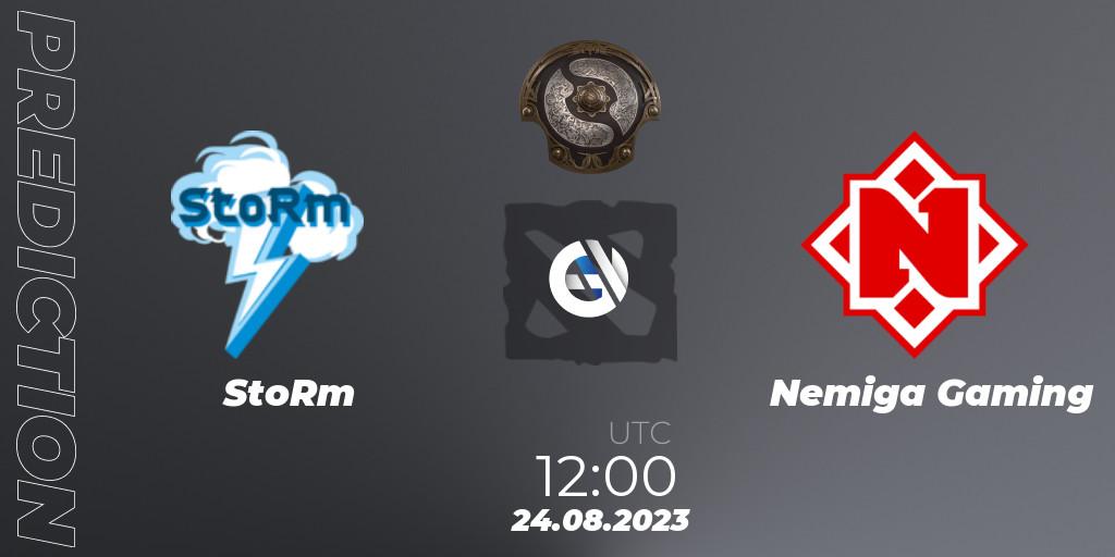 StoRm vs Nemiga Gaming: Betting TIp, Match Prediction. 24.08.2023 at 12:07. Dota 2, The International 2023 - Eastern Europe Qualifier