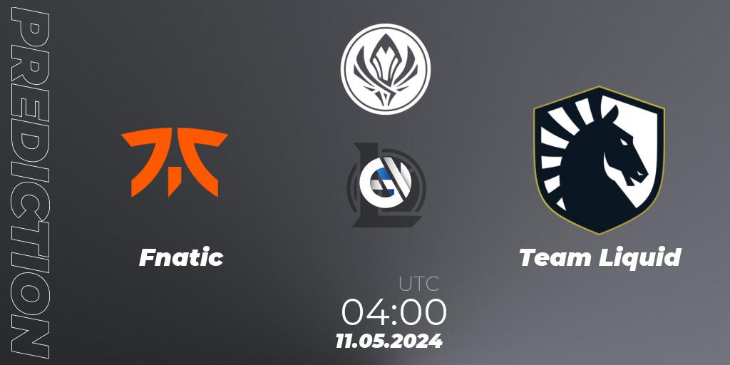 Fnatic vs Team Liquid: Betting TIp, Match Prediction. 11.05.24. LoL, Mid Season Invitational 2024 - Bracket Stage